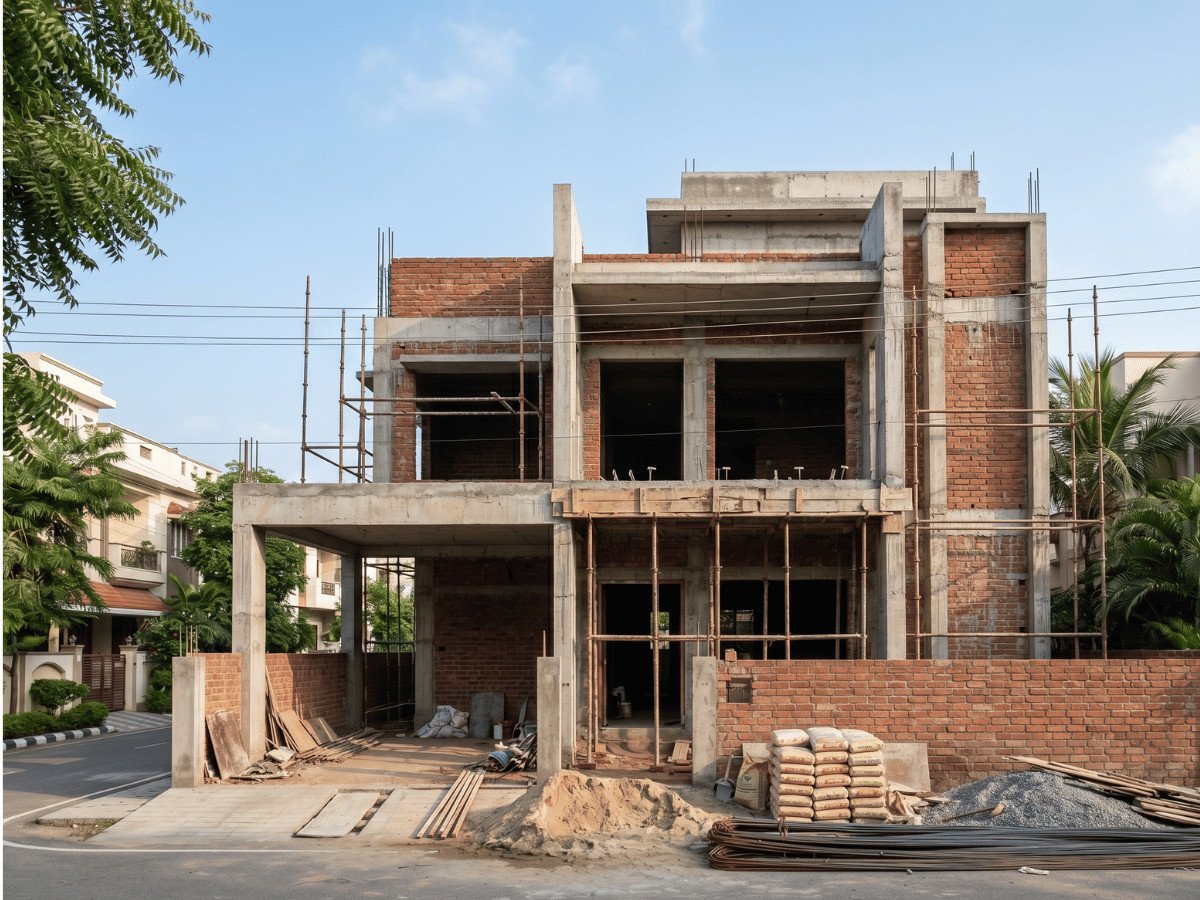 Construction site before Smart Seve in Tumkur