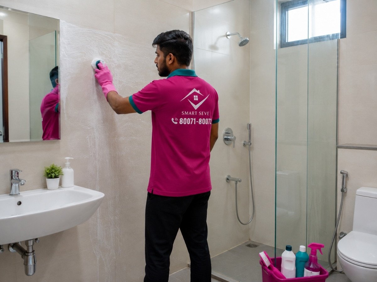Tile and grout cleaning in Tumkur by Smart Seve