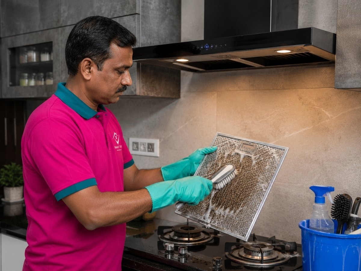 Kitchen chimney installation in Tumkur