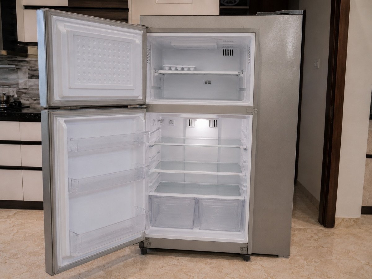 Clean defrosted refrigerator after service in Tumkur by Smart Seve