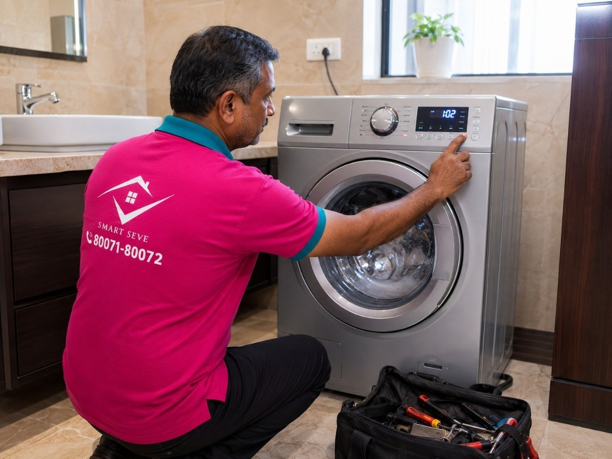 Washing machine installation and demo in Tumkur