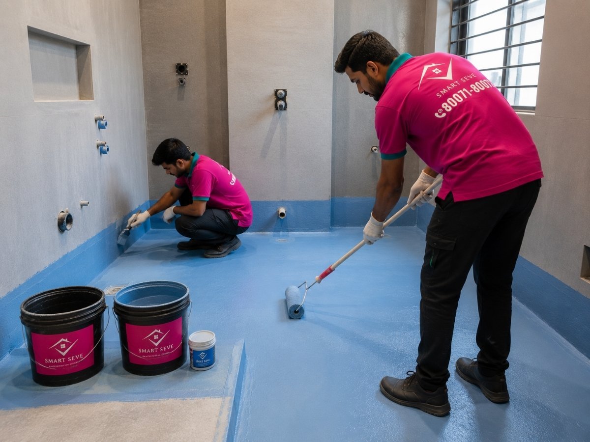 Bathroom waterproofing treatment in Tumkur
