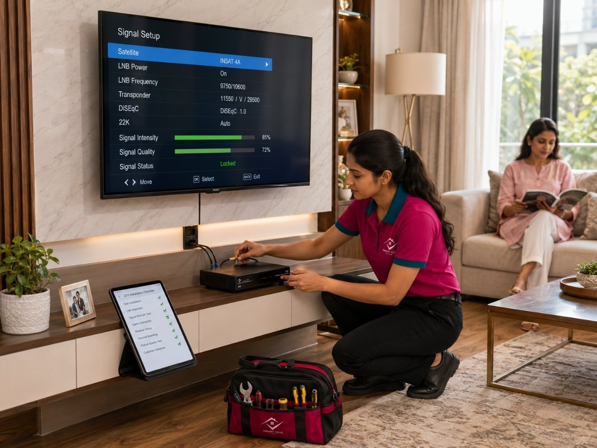 Set top box and remote setup in Tumkur