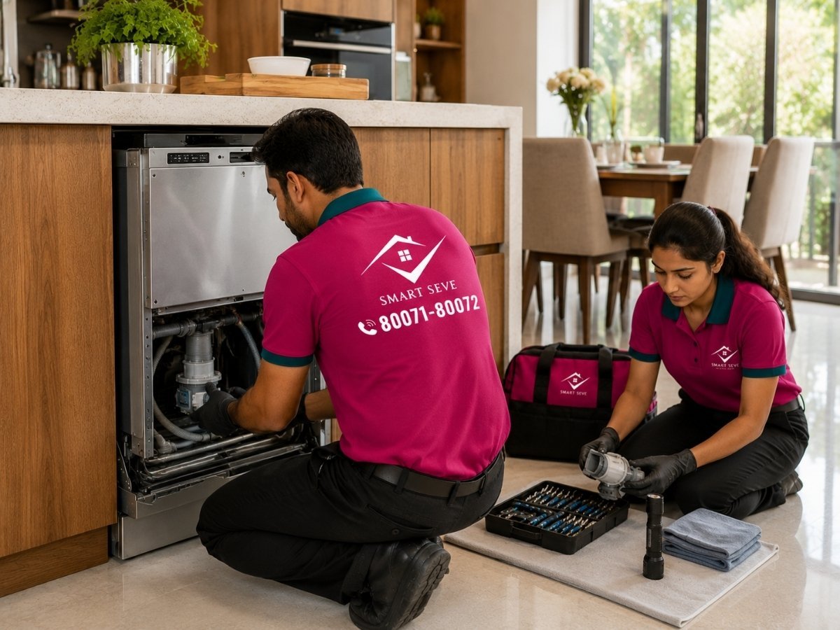 Clean dishwasher after a service in Tumkur