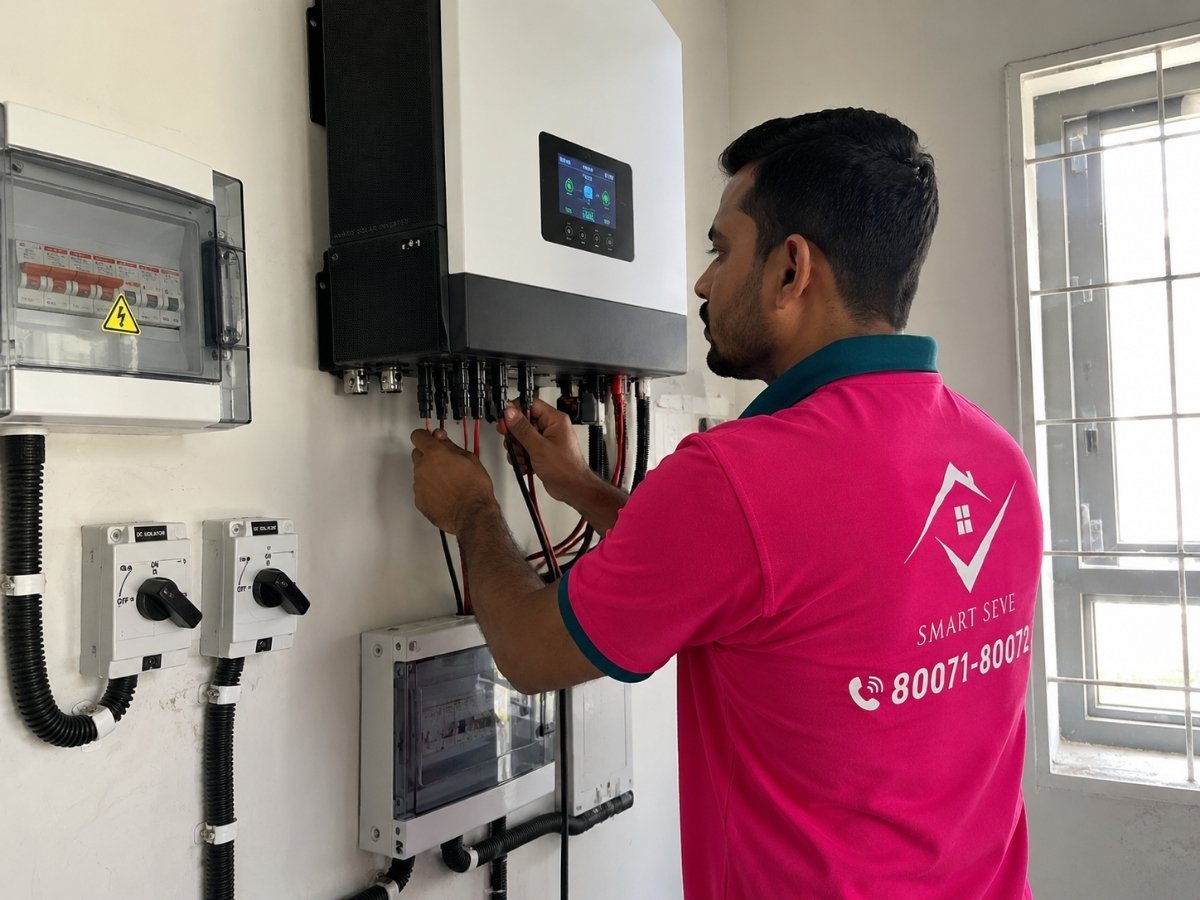 Solar inverter and battery service in Tumkur