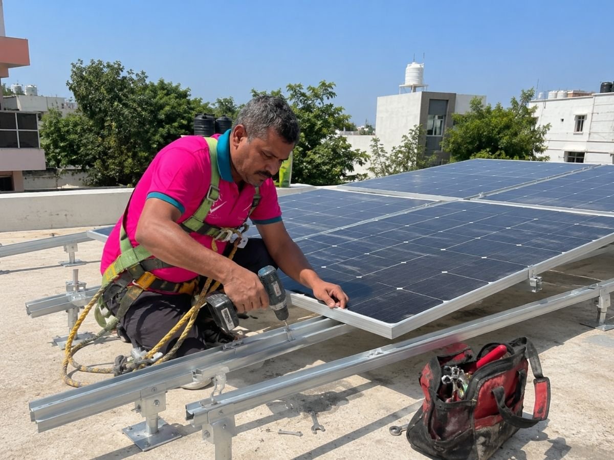 Solar water heater and panel service at home in Tumkur